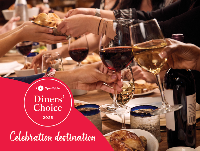 Voted "Celebration Destination" by OpenTable